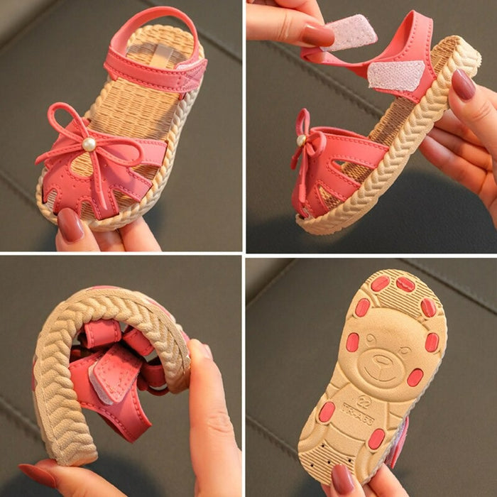 Non-Slip Bowknot Princess Girls Sandals