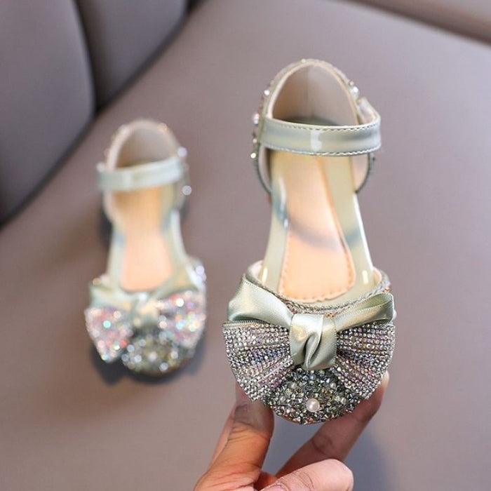 Kids Bow Style Sandals With Rhinestone