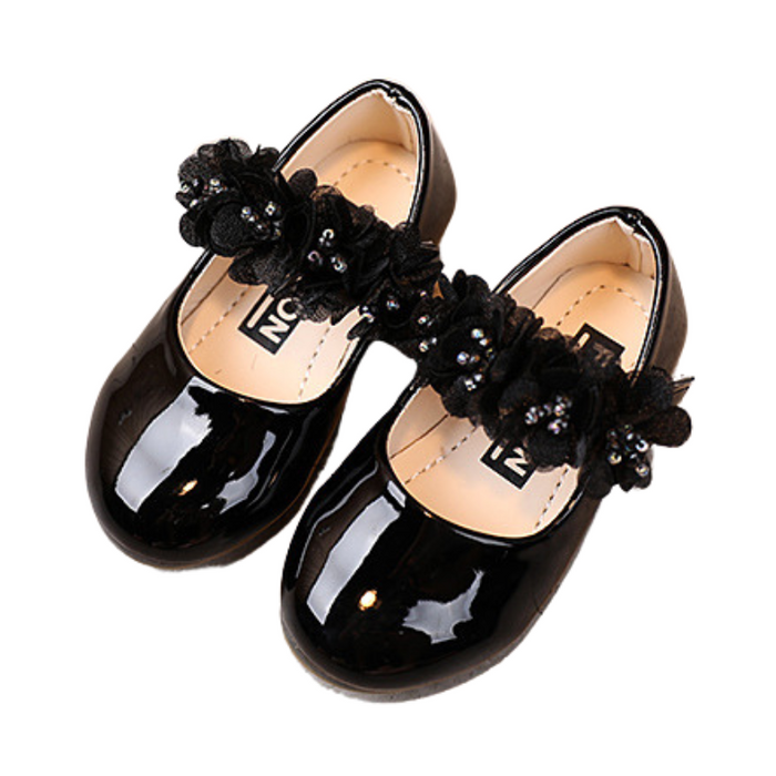 Girls Pearl Flower Lace Princess Non-Slip Sandals