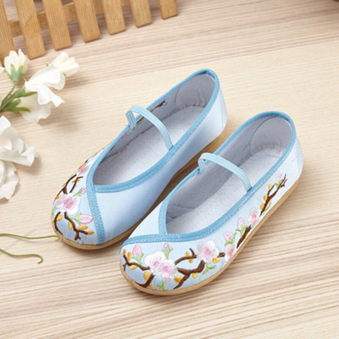 Baby Floral Cloth Flat Shoes