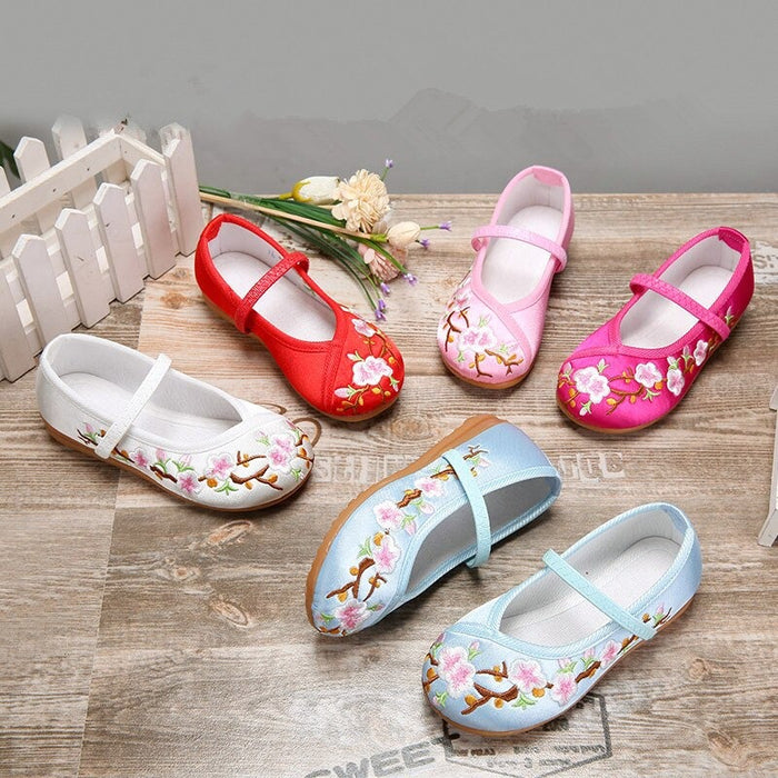 Baby Floral Cloth Flat Shoes