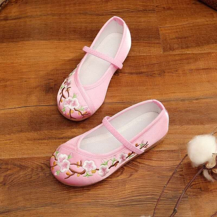 Baby Floral Cloth Flat Shoes