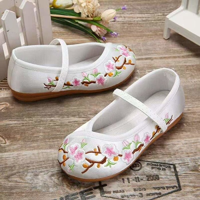 Baby Floral Cloth Flat Shoes