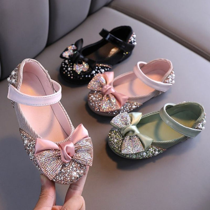 Kids Bow Style Sandals With Rhinestone