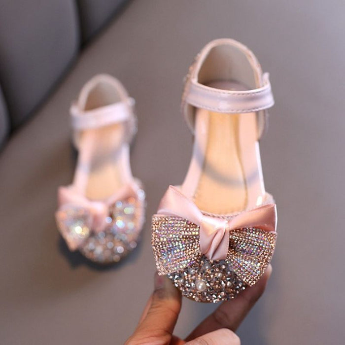 Kids Bow Style Sandals With Rhinestone