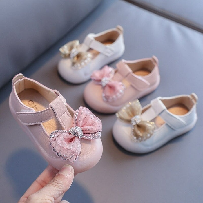 Girls Casual Butterfly-knot Princess Leather Sandals